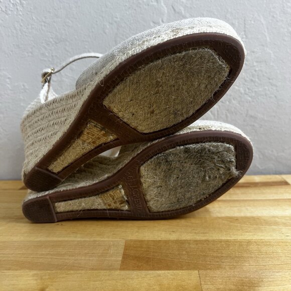 J.Crew Factory‎ Ankle-strap Espadrille Wedges Sandal Closed Toe Shoes Size 6.5 - Picture 8 of 11